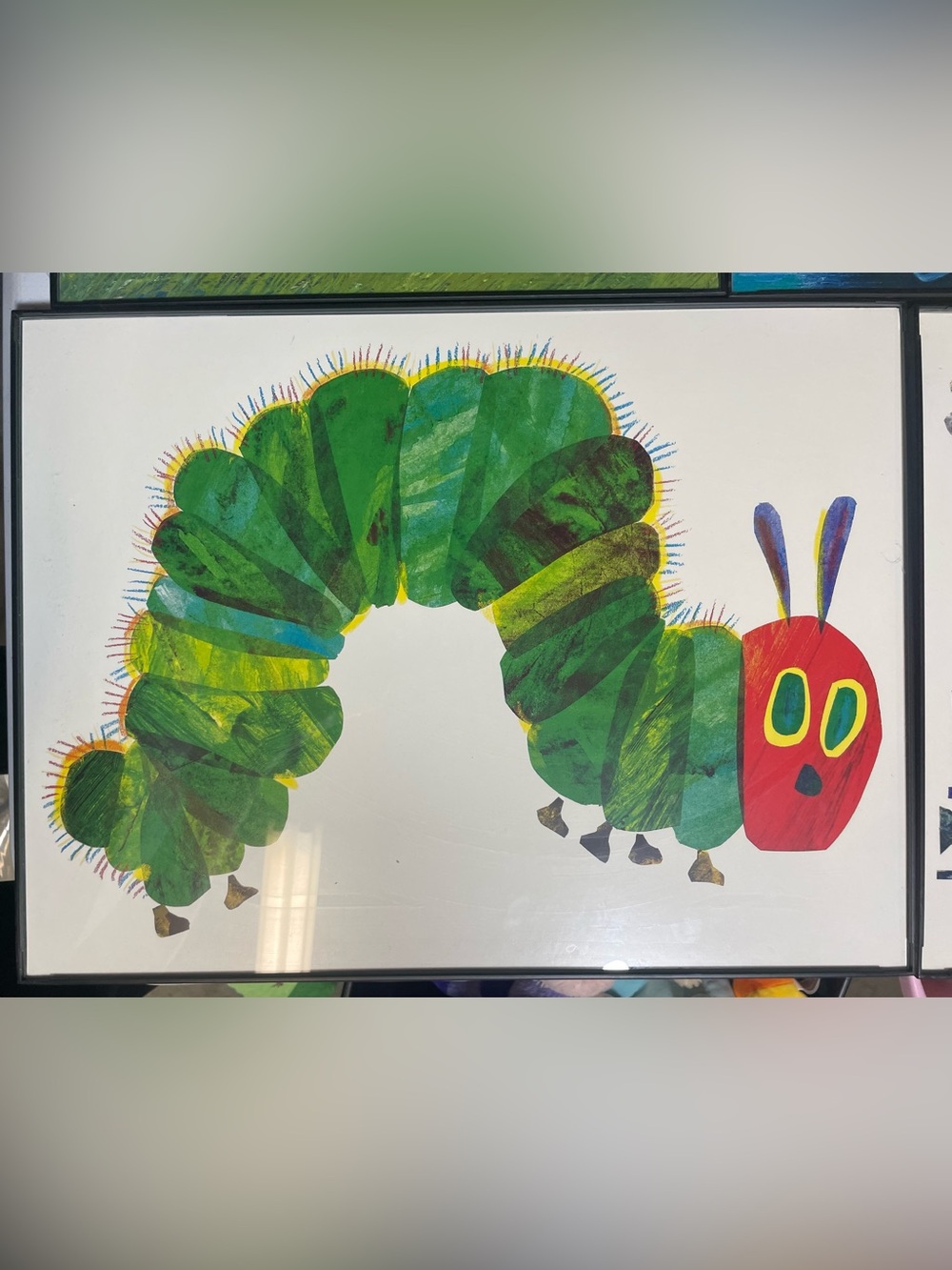 Bright Green Caterpillar Art Print by Eric Carle - Green Illustration